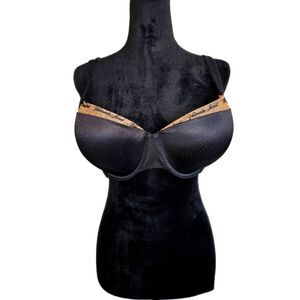 Victoria's Secret Very Sexy Black Lined Bra Size 38DD NEW